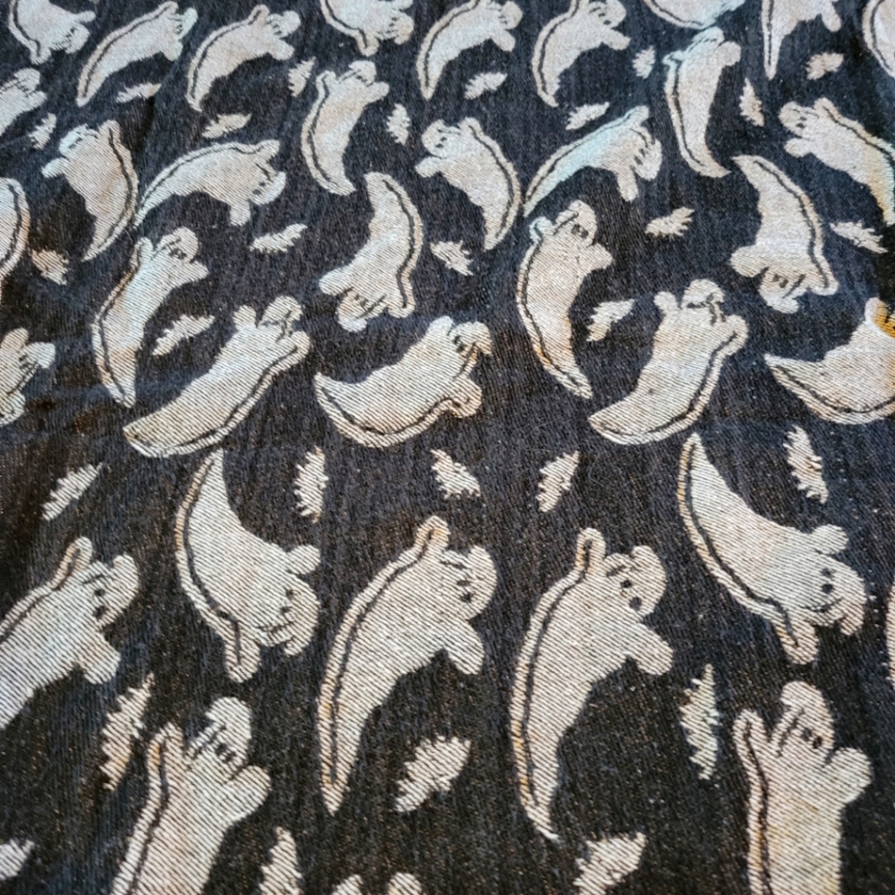 Vintage ghost bat Halloween ghosts tablecloth blanket throw LOT 3 items